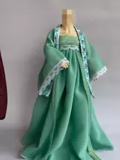 1/6 Female Action Figures Retro Hanfu Cosplay Costumes Green Set for 12Inch Body