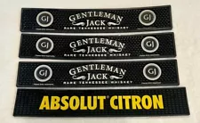 Lot of FOUR Rubber Bar Pads for pouring drinks-3 Jack Daniels 1 Absolut Citron