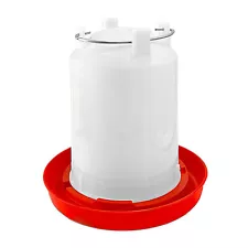 Little Family Members Chicken Waterer 3/4-Gallon Metal Handle Poultry Drinker