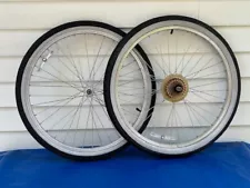 Set of 26" x 2.125 Schwinn 36H Mountain Bike MTB 6 Speed Tires Rims Wheels SET