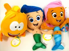 Bubble Guppies Gil, Molly and Mr Grouper 3 Plush Doll 8"-12" New