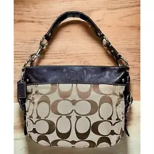 Y2K Coach F12657 Zoe Signature Jacquard Hobo Bag