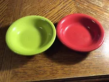 Fiesta Red and green FRUIT DESSERT BOWLS 5-1/4" for cinders.810 only