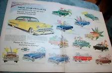 1954 Chevy 2p lrg-mag car ad -Bel Air 210 150 Handyman Station Wagon convertible