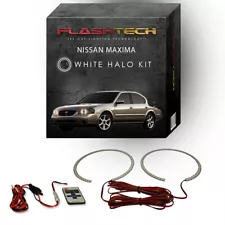 White Angel Eye LED Halo kit & RF Remote for 2000-2001 Nissan Maxima Headlights