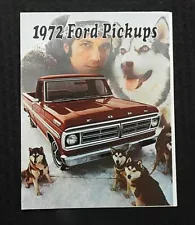 1972 "FORD TRUCKS" F100 F250 F350 RANCHERO 4WD PICKUP TRUCK SALES BROCHURE MINT