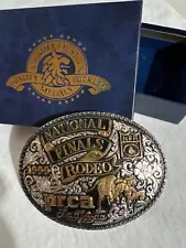 NEW w Box PRCA National Finals Rodeo Las Vegas 1999 Champion Trophy Belt Buckle