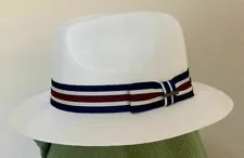 STETSON SALE * MENS IVORY FEDORA HAT * 1 XL * NEW SAFARI SHADY PANAMA STYLE GOLF