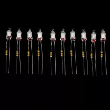 10Pcs Neon Light Bulbs 4*10mm 5*13mm Main Power Indicator With Resistance 22 WY4