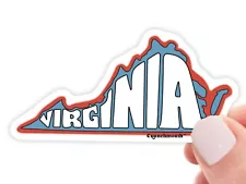 Virginia Sticker, Virginia State Vinyl Decal, State of VA Vacation Sticker