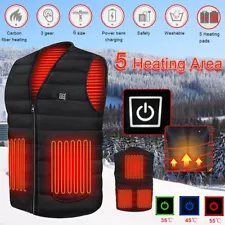 Heated Vest Warm Winter Warm Electric USB Jacket Men Women Heating Coat Thermal