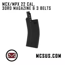 SIG Sauer MCX/MPX .22 caliber, 30RD MAGAZINE and 3 BELTS