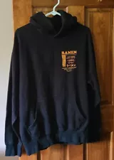 Ramen I Love Ramen Hoodie Black Gold Traditional Japanese Soup Medium EXCELLENT