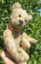 New ListingANTIQUE TEDDY BEAR EARLY 1900'S STEIFF VINTAGE MOHAIR TOY MONET COLLAR IDEAL BMC