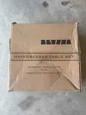 Professional Hairstylist Table with Hair Color Mixing Bowls, Hair Dryer Holder