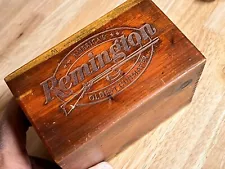 Old box with Remington Logo - Wooden Finger Jointed