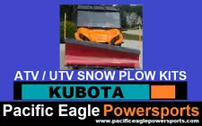 Kubota RTV 400/500/900/1100 Pro 72" Snow Plow Kit, Pushtubes & Plow Mount (For: Kubota RTV500)