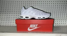 Nike Air Max Plus White Mens Athletic Shoes Sneakers Size 8.5 604133-139