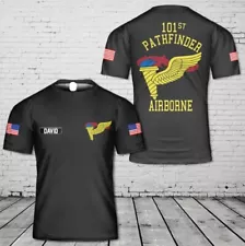 Custom Name US Army 101st Pathfinder Airborne 3D T-Shirt