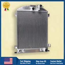 3Rows All Aluminum Radiator Fit For 1937-1938 FORD-Model CHEVY-V8-Engine AT