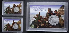 3 Washington Crossing the Delaware Quarter Frosty Case Coin Holder 2X3 He Harris