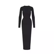 Skims by Kim Kardashian Fits Everybody Long Sleeve Crewneck Maxi Dress Women's M