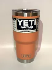 YETI RAMBLER 30 OZ. TUMBLER Coral NEW WITH MAGSLIDER LID