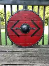 Viking Shield 30" Wooden Shield Heavy Metal medieval shield