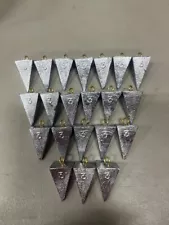 25 - 3 Oz Pyramid Fishing Sinkers Weights Veteran Owned Company with Free Ship