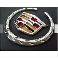 Cadillac Front Grille 6" Emblem Hood Badge Logo Chrome Color Symbol New Ornament