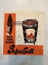 Vintage 1960’s Portable Swaniebraai African Safari Newspaper Grill/BBQ