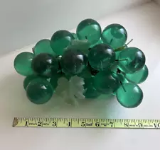 Mid Century Modern Acrylic Large Lucite GREEN Grapes Cluster