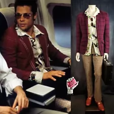 Fight Club Tyler Durden Rare Vintage Red Jacket Toucan Shirt & Houndstooth Pants