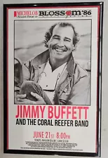 Jimmy Buffett 1986 Blossom Music Ctr Ohio Concert Poster 11 X 17 Framed