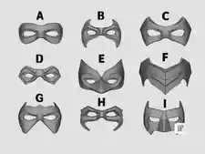 1/6 Scale Batman Robin Green Arrow Mask Eye Mask model FOR 12″ Figure Body