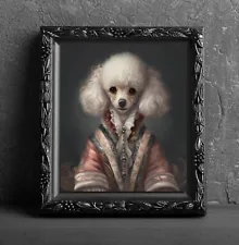 Victorian Poodle Art Print Wall Hanging Animal Picture Photo Poster Dog Animal