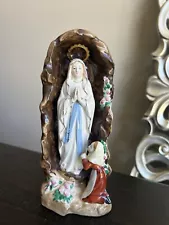 Vintage Mary Apparition Ceramic Statue Made in Japan | Catholic | Christian