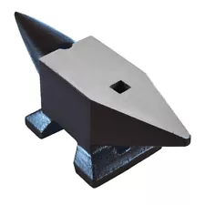 Steel Anvil, 132lbs/60kg Single Anvil with 17.5 x 7.5 Inch Countertop and Base