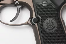 Wilson Combat Extended Checkered Steel Magazine Release for Beretta 92/96 - 679