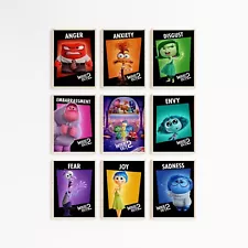 Inside Out 2 Posters A5 A4 A3 A2 A1 Maxi Wall Art Movie Prints Animated Films