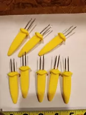 Vintage Corn on the Cob Handles Holders Skewers for 8 Pieces