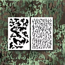 Camo Stencils for Spray Paint Duck Jon Boat Stencils Camouflage Bark Army Design