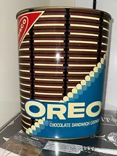 VINTAGE 1980s NABISCO PACKAGE DESIGN OREO CHOCOLATE COOKIE TRASH CAN VERY CLEAN