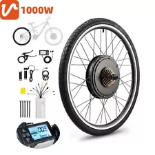 VIRIBUS 1000W 26'' 48V eBike Conversion Kit Rear Wheel Hub Motor w/ LCD Display