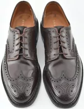 RALPH LAUREN x CROCKETT & JONES 8.5D MARLOW SHELL CORDOVAN MARLOW WINGTIP SHOES