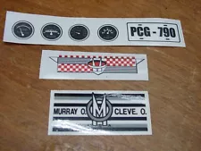 NEW MURRAY FLAT FACE PEDAL CAR PARTS TRIM DECAL SET