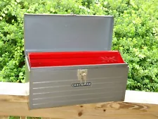 Vintage Craftsman Toolbox Gray With Red Tray Great Preowned Condition