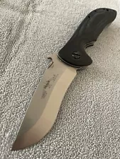 emerson commander folding knife with Custom Scales, Ti Clip + Extras!