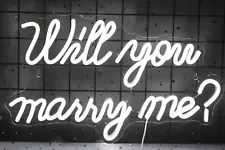 Will You Marry Me Neon Sign Marry Me Sign White USB Led Wedding Sign Neon