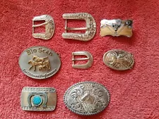 8 South Western Rodeo Horse Belt Buckles Lot Of 8